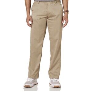 AMAZON ESSENTIALS MEN'S CLASSIC FIT STRETCH GOLF PANT 38W/34L- KHAKI COLOR NEW